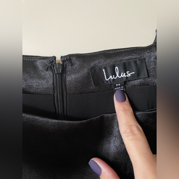 Black shimmery spaghetti strap bodycon dress from Lulu’s - Picture 4 of 6